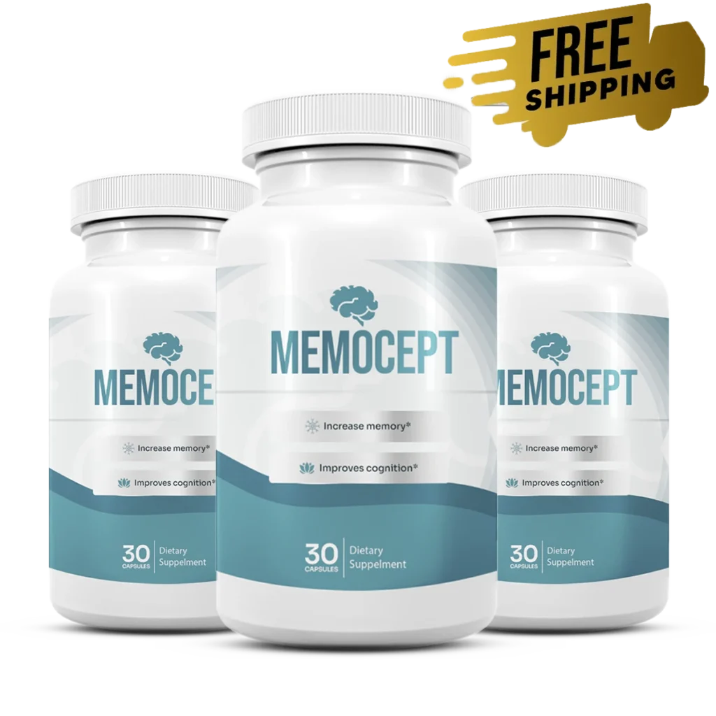Memocept 3-bottle pack — green label brain supplement, 90-day supply