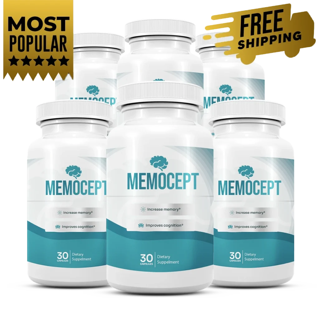 Memocept 6-bottle pack — best value green label brain supplement, 180-day supply